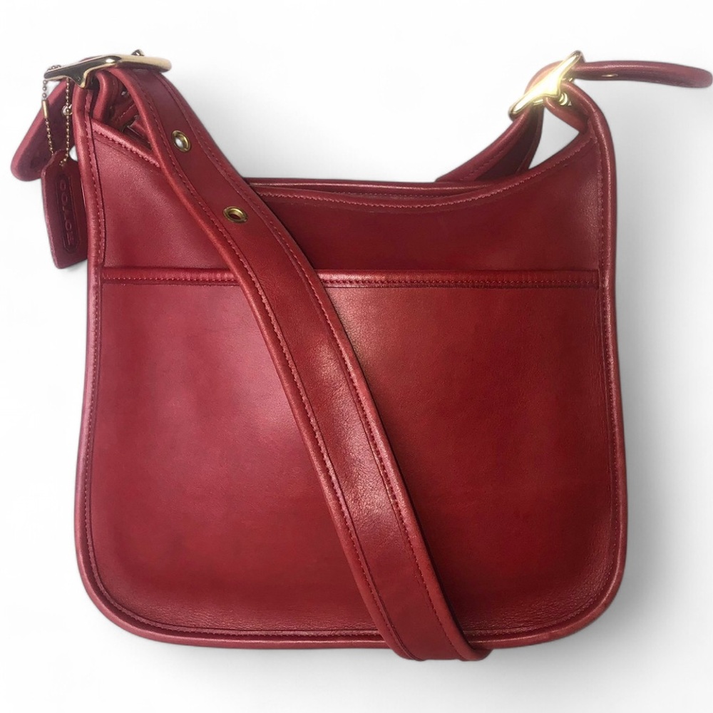 COACH Legacy Zip Red Glove-Tanned Leather Shoulder Bag Vintage 9966 COA - Picture 17 of 17